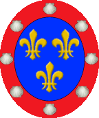 Timbre y campo del escudo de armas de Mar�a Francisca de Borb�n-Parma / blason de Marie de Bourbon Parme / Borboi Parmako Mirenen armarria / Stemma di Maria di Borbone-Parma / Coat of Arms of Mary of Bourbon Parma / Wappen Maria von Bourbon-Parma