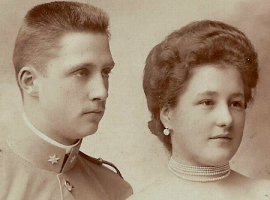 El�as y Mar�a Ana, padres de S.M. Alicia, casados en Viena el 25 de mayo de 1903.